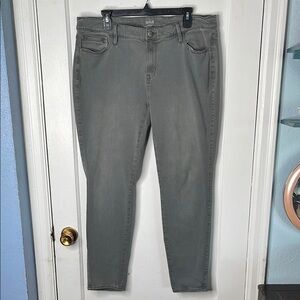 a.n.a Gray 16W Skinny Jeans Stretch Denim Jegging Plus Size Comfort 16 W Woman
